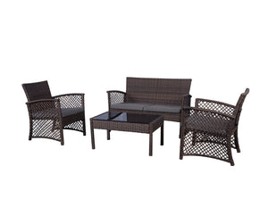 Brenton 4 piece Rattan sofa setting group #4537