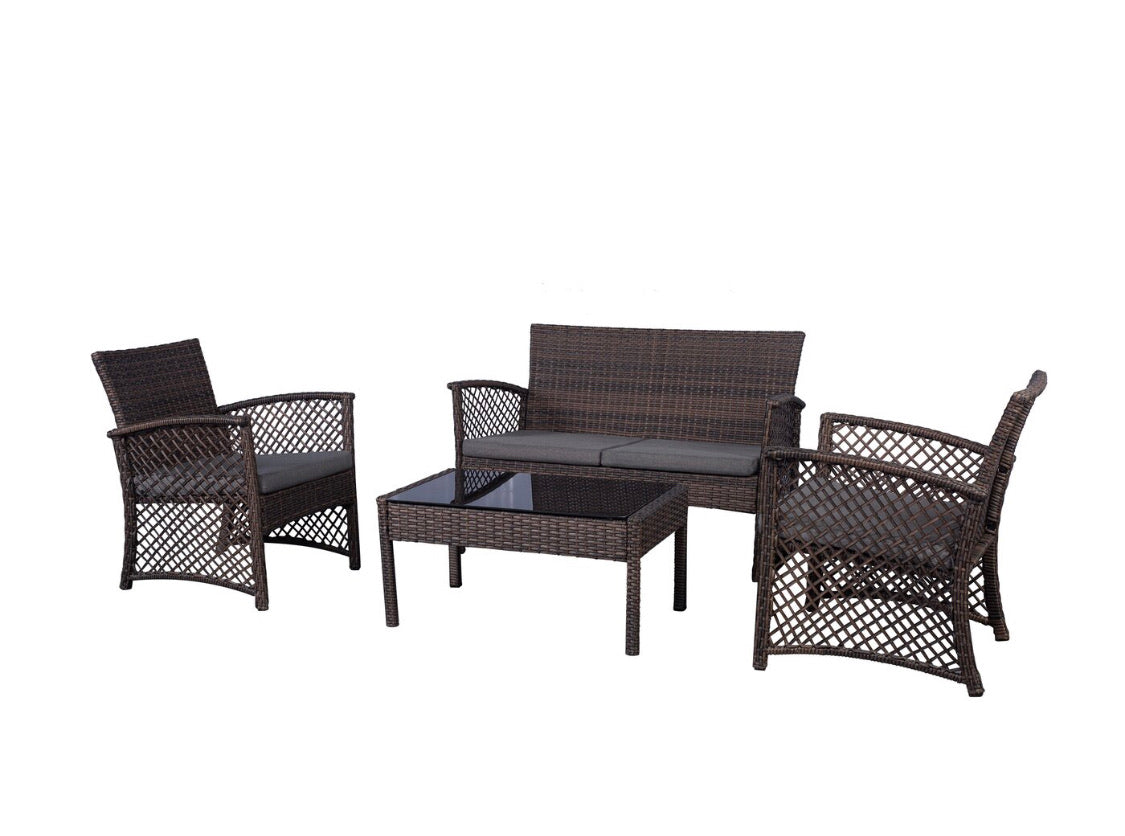 Brenton 4 piece Rattan sofa setting group #4537