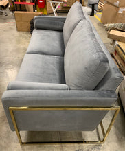 Load image into Gallery viewer, Meridian Furniture Mila Grey Velvet Sofa

