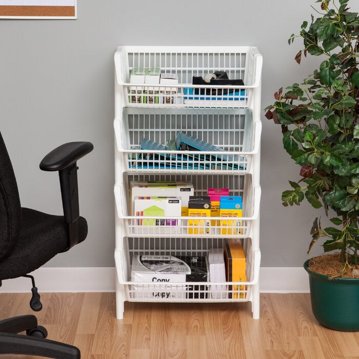 Jumbo Stacking Plastic Basket (Set of 4) #352HW