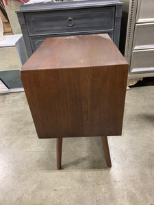 Mid Century 2 Drawer Solid Wood-Walnut