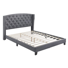 Load image into Gallery viewer, Fort Calhoun Tufted Upholstered Low Profile Platform Bed Gray Cali King(1055)
