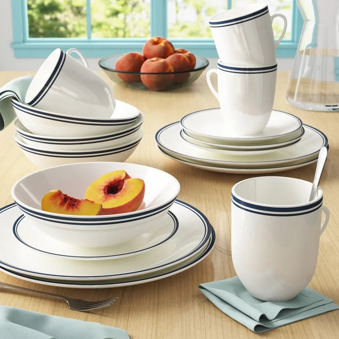 Wayfair Basics 16 Piece Porcelain Dinnerware Set, Service for 4 #620nd