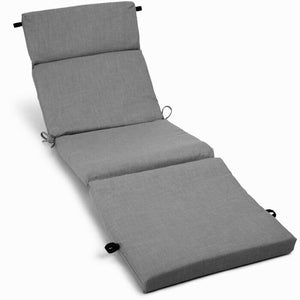 Indoor/Outdoor Chaise Lounge Cushion Single Gray(1963RR)