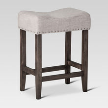 Load image into Gallery viewer, Rumford 24” Saddle Counter Stool Set of 2 Gray(583-2 boxes)
