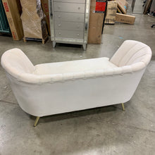 Load image into Gallery viewer, Lilo Velvet Cream 65&quot; Round Arm Loveseat

