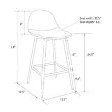 Load image into Gallery viewer, Copley Upholstered Counter Stools Single Light Gray(1474)
