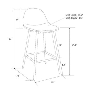 Copley Upholstered Counter Stools Single Light Gray(1474)