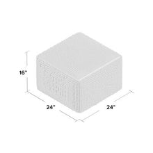 Load image into Gallery viewer, Natoli 24&quot; Wool Square Pouf - #80CE
