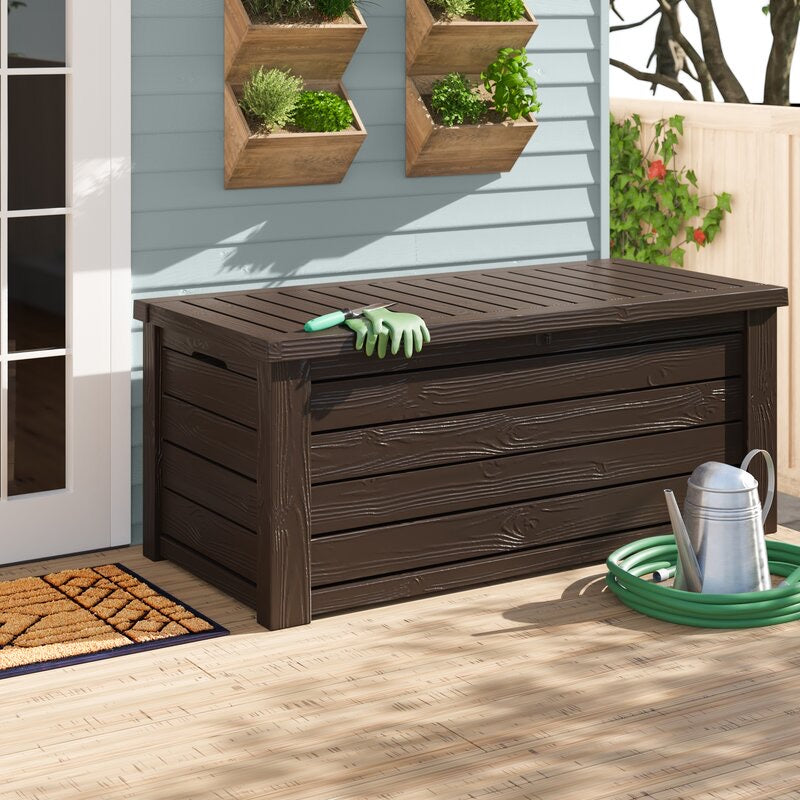 Dark Brown Westwood 150 Gallon Resin Deck Box 218CDR
