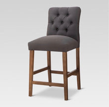 Load image into Gallery viewer, Brookline Tufted 24&quot; Counter Stool Single Dark Gray/Chestnut(823)
