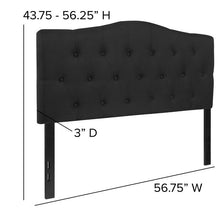 Load image into Gallery viewer, Fuente Upholstered Panel Headboard Full Black(1284)
