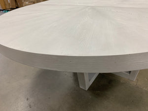 Farmhouse Round extendable table- whitewash grey