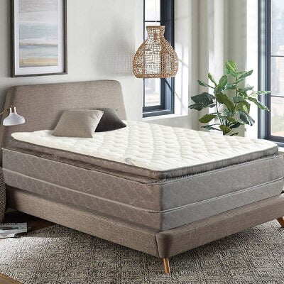 Full size spinal solution 13 firm pillow top mattress and box spring #507nt
