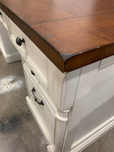 Load image into Gallery viewer, Durham Weathered White 66" Executive Desk
