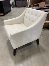 Load image into Gallery viewer, Cream Tufted Armchair
