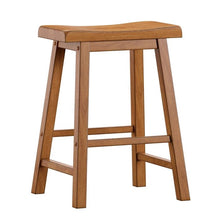 Load image into Gallery viewer, Chimney Hill 24” Saddle Counter Stool Set of 2 Oak(645)

