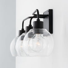Load image into Gallery viewer, Rives 3-Light Dimmable Vanity Light Matte Black #281HW
