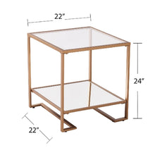 Load image into Gallery viewer, Horten Square Glass-Top End Table Gold(640)
