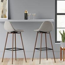 Load image into Gallery viewer, Copley Upholstered Bar Stools Set of 2- Light Gray (231-2 boxes)
