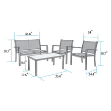 Load image into Gallery viewer, 4 Piece Sofa Seating Group Gray #218HW
