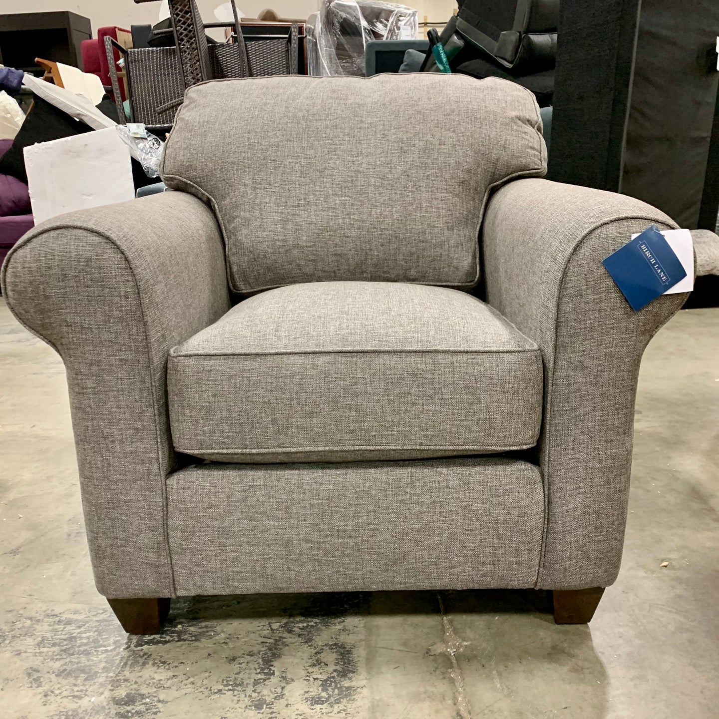 Upholstered Rolled Armchair