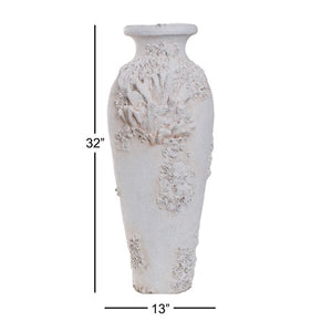 Zeigler Textural Coral Floor Vase White(1449)