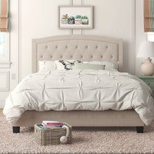 Load image into Gallery viewer, Queen Pascal Tufted Upholstered Low Profile Standard Bed - #212CE
