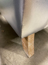 Load image into Gallery viewer, Aida Chesterfield 85&quot; Rolled Arm Sofa Silver AS IS
