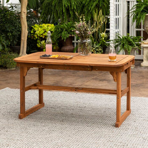 Tim Extendable Wood Dining Table Brown(807)