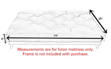Load image into Gallery viewer, Memory Foam and Cotton Futon Mattress Twin Black #615HW
