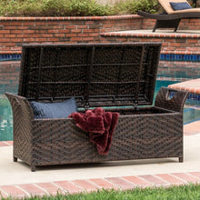 Load image into Gallery viewer, Quinto Wing Wicker Storage Bench Brown(862)
