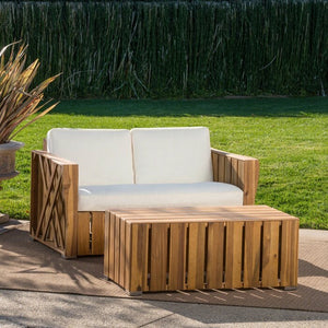 Winkelman 2 Piece Seating Group with Cushions Natural/Cream(1425)