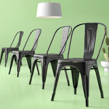 Load image into Gallery viewer, Chelsea Metal Slat Back Stacking Side Chair (Set of 4) - #112CE
