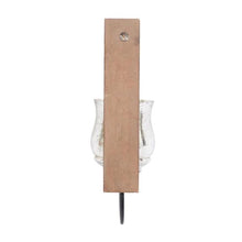 Load image into Gallery viewer, Brown Mango  Wood Traditional Candle Wall Sconce 5038RR
