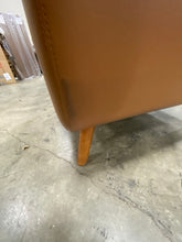 Load image into Gallery viewer, Saginaw 90.5&quot; Wide Faux Leather Square Arm Sofa Tan
