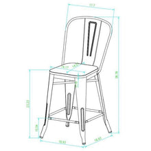 Load image into Gallery viewer, Carlisle Counter Stool with Wood Seat Set of 2(253-2 boxes)
