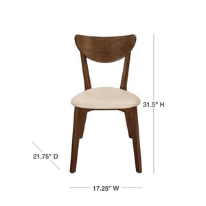 Kersey Collection Chestnut/Tan Wooden Dining Chair Set of 2(1494)