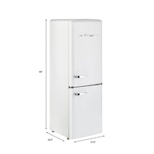 Load image into Gallery viewer, Classic Retro 22&quot; Bottom Freezer Energy Star 7 cu. ft. Refrigerator White AS IS
