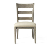 Load image into Gallery viewer, Woodard Upholstered Ladder Back Dining Chairs Set of 2 White Wash Gray(1484)
