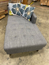 Load image into Gallery viewer, Chaise Lounge Sectional Piece AS IS Blue Linen
