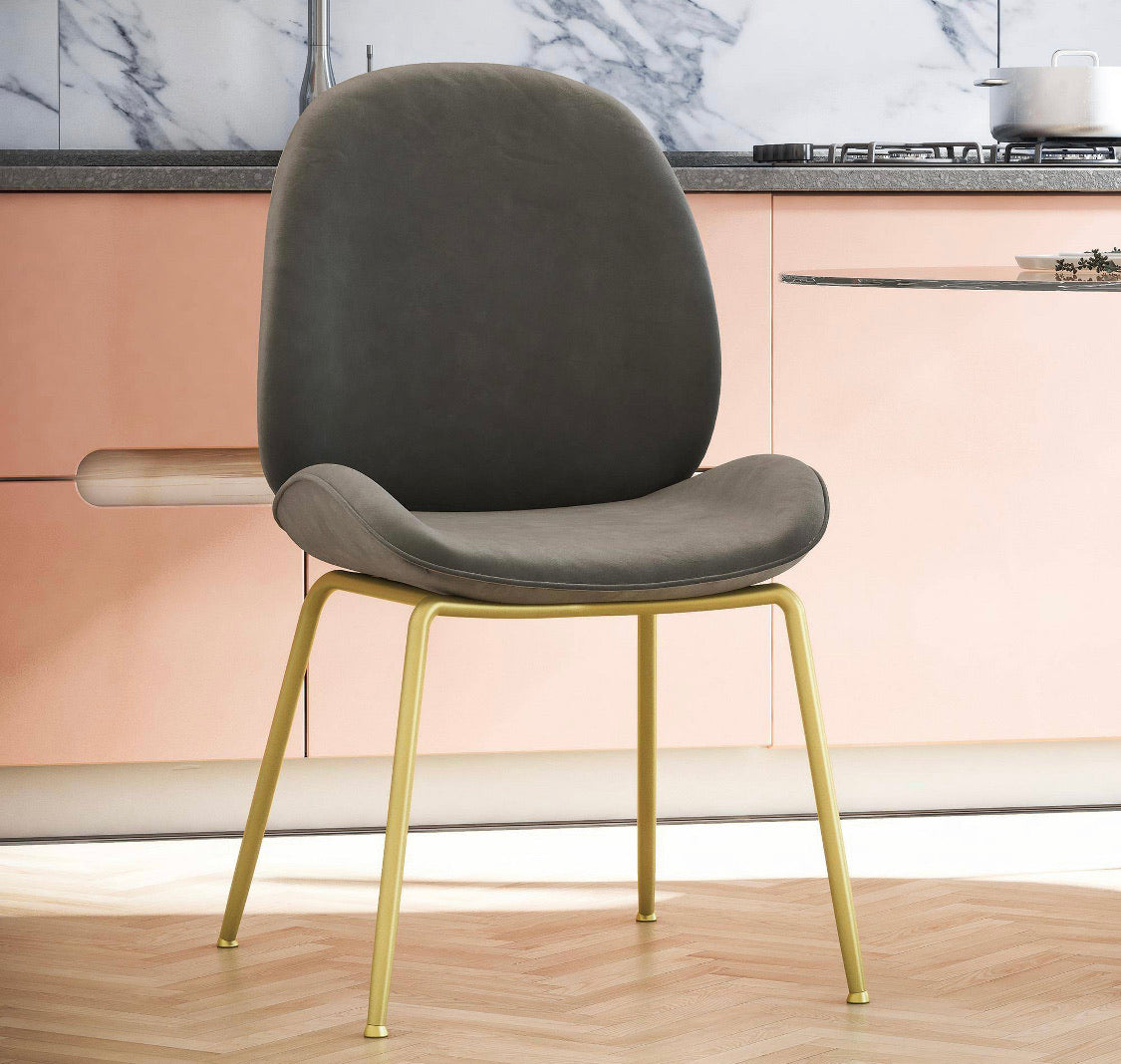 Astor Velvet Dining Chair-Light Grey #3105