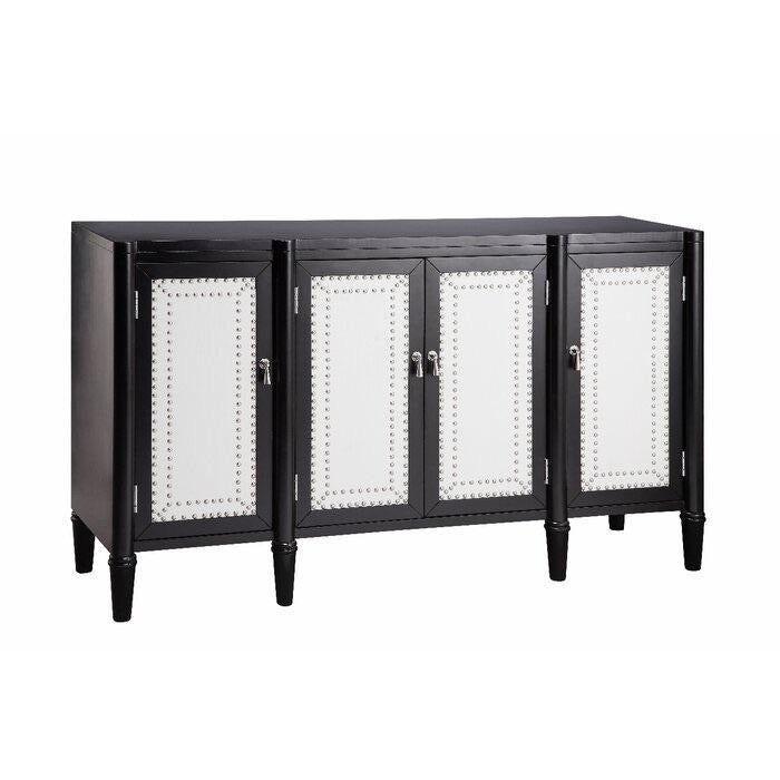Renee 4 Door Sideboard Black/White AS IS