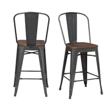 Load image into Gallery viewer, Logan Gray/Brown  Bar Stool (Set of 2) 1785CDR
