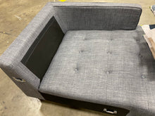 Load image into Gallery viewer, Chaise Lounge Sectional Piece AS IS Blue Linen
