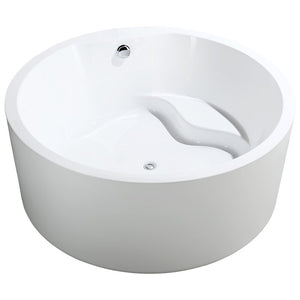 Vanity Art White 59" x 59" Freestanding Soaking Bathtub(1447)