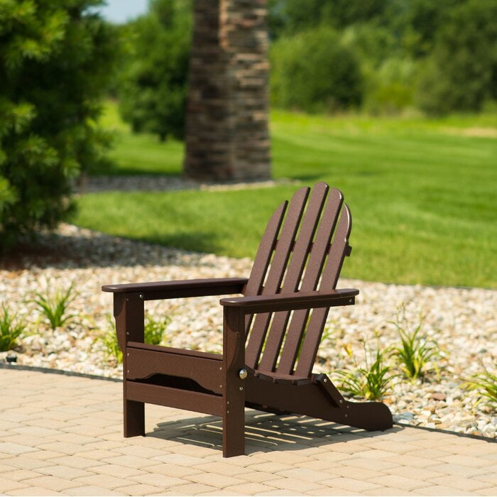 Hartington Plastic Folding Adirondack Chair Single Chocolate(1731RR)