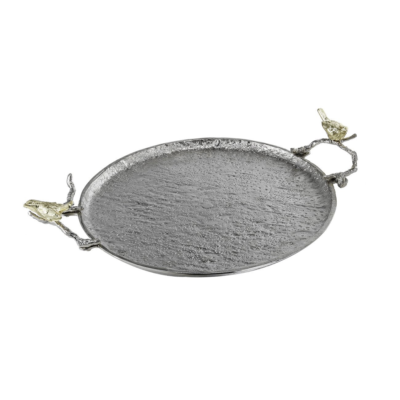 A&B Home Aluminum Serving Platter with Bird Handles(1887RR)