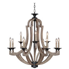 Load image into Gallery viewer, Marcoux 12 Light Foyer Chandelier Whitewash/Black(882)
