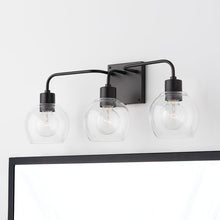 Load image into Gallery viewer, Rives 3-Light Dimmable Vanity Light Matte Black #281HW
